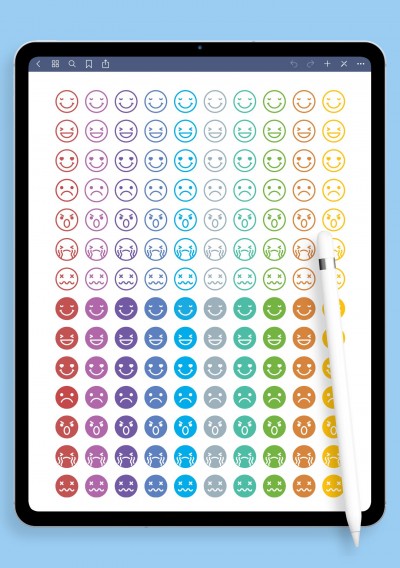iPad Emoji Sticker Pack (GoodNotes, Notability, Samsung Notes)