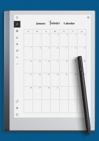 reMarkable Finance Calendar Template