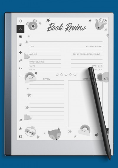 reMarkable Forest Animals Book Review Template For Kids