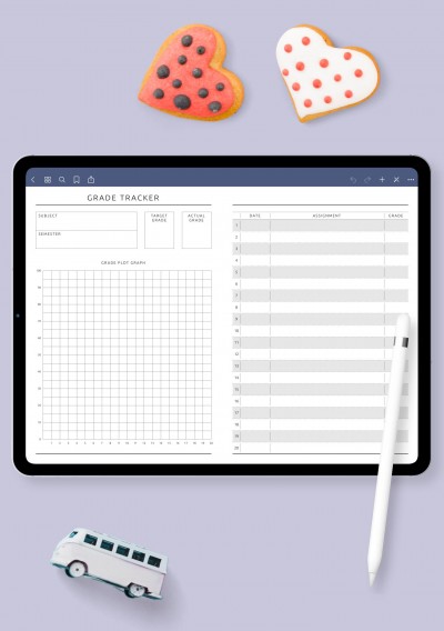 Grade Tracker Template for GoodNotes