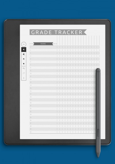 Gradebook Template - Casual Style for Kindle Scribe