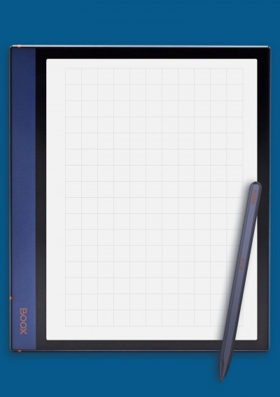 Half Inch Graph Paper template for BOOX Note