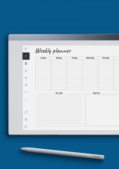 reMarkable Horizontal Weekly Journal Template