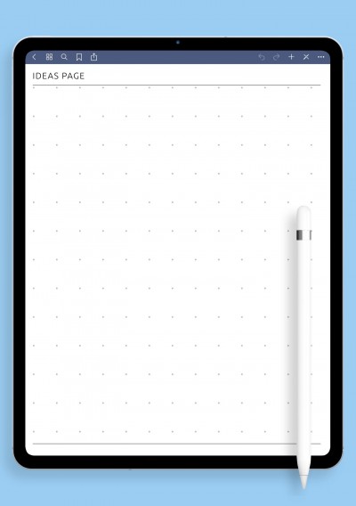 Ideas Page Template for GoodNotes