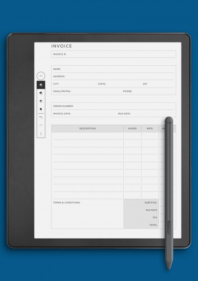 Kindle Scribe Invoice Template