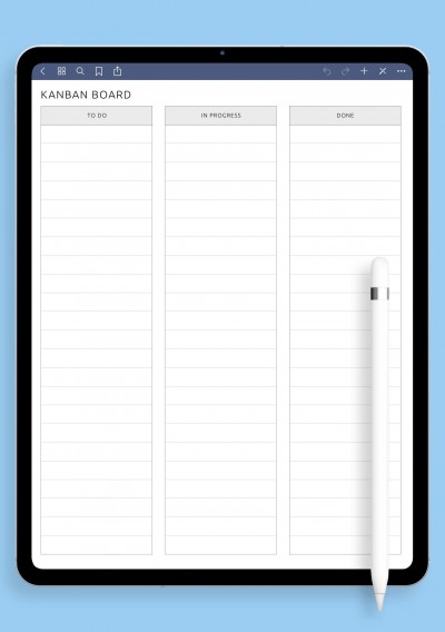 Kanban Board Template for iPad & Android
