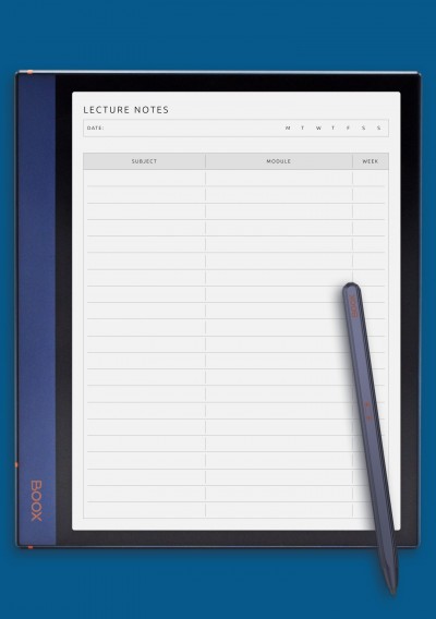 BOOX Note Air Lecture Notes Template