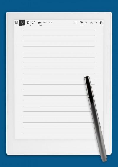 Lined Paper Template 10mm for Supernote