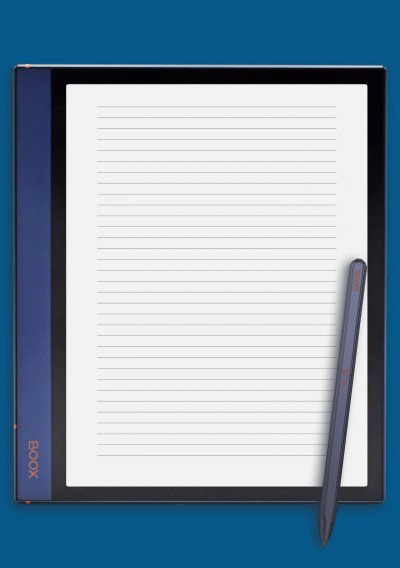 Lined Paper Template 6mm for BOOX Note