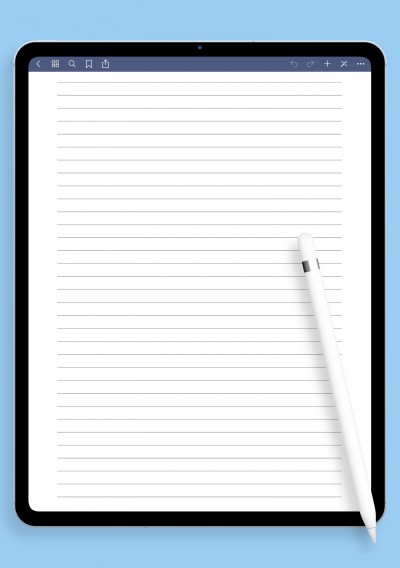 Lined Paper Template 6mm template for GoodNotes