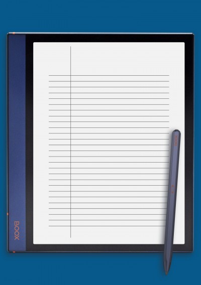 Lined Paper Template - Narrow Ruled 6.35mm for BOOX Note