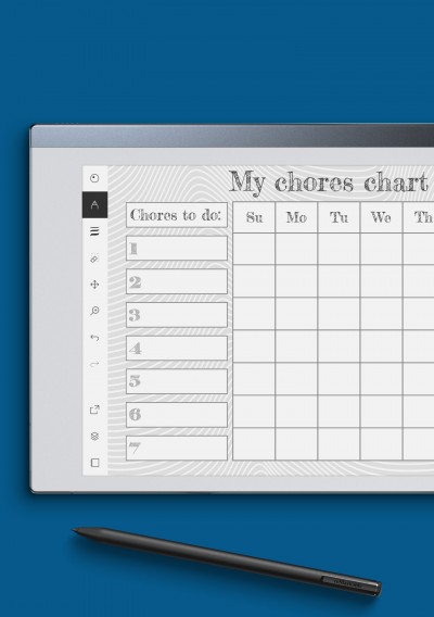 reMarkable My Chores Chart Template
