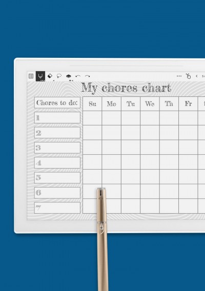 My Chores Chart Template for Supernote