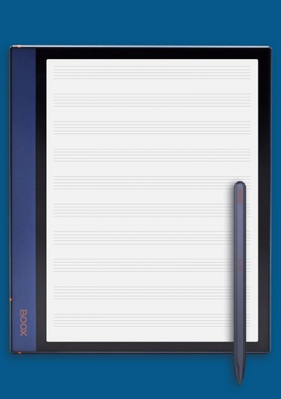 No Clef Staff template for BOOX Note