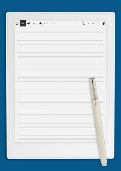 No Clef Staff template for Supernote