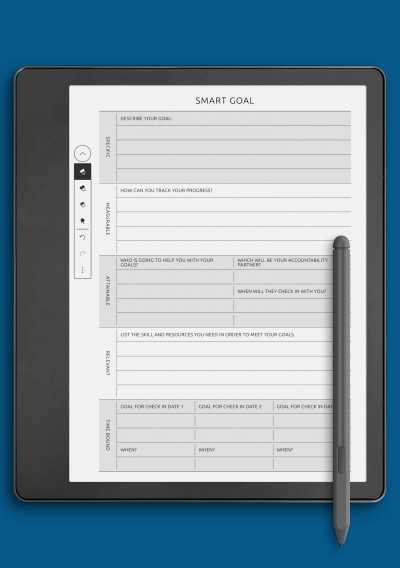 Personal SMART Goal Template for Kindle Scribe