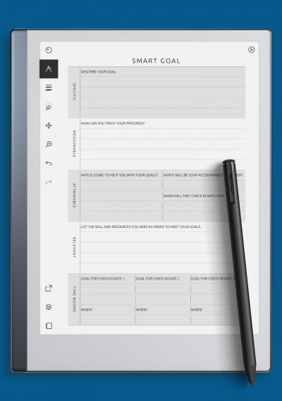 reMarkable Personal SMART Goal Template