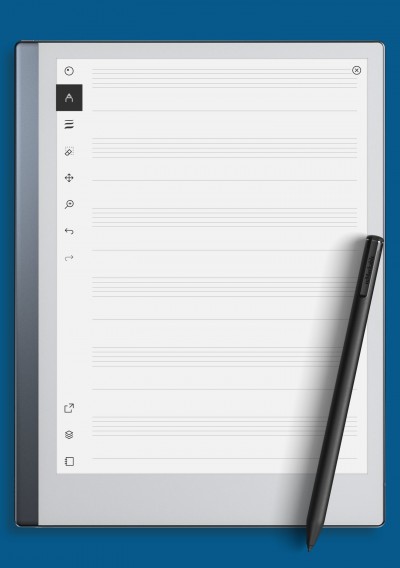 reMarkable Printable Staff Paper with Lyrics Line