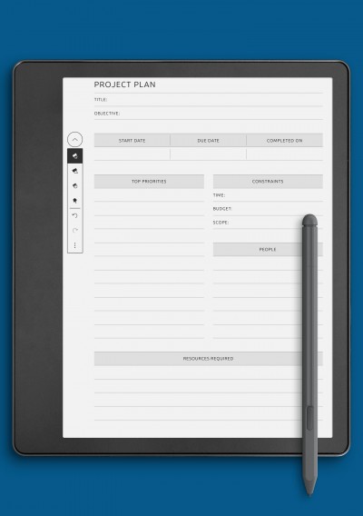 Kindle Scribe Project Plan Template