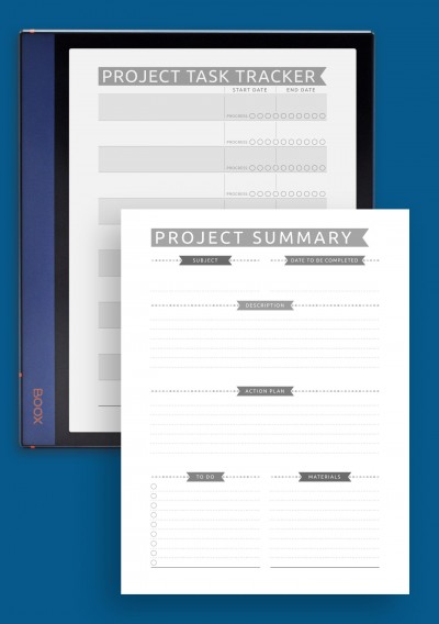 Project Planning - Casual Style Template for BOOX Note