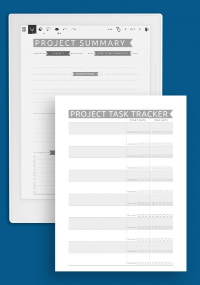 Project Planning - Casual Style Template for Supernote A6X