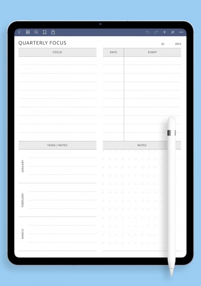 iPad Template Quarterly Focus