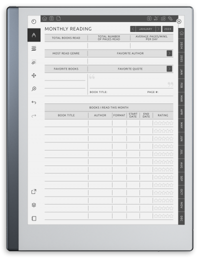 Download reMarkable Reading Journal PDF