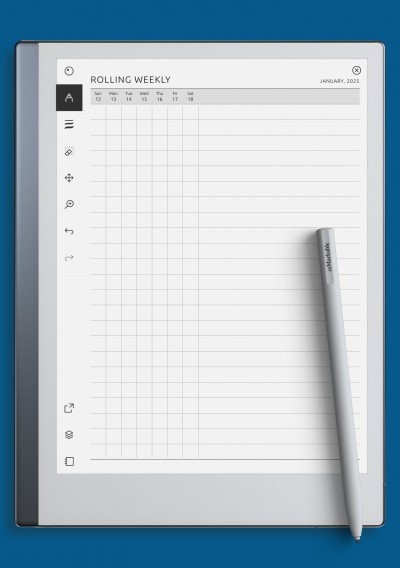reMarkable Rolling Weekly Template