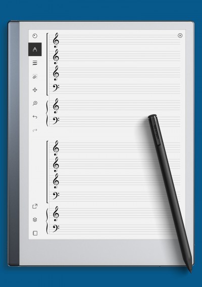 reMarkable SATB + Piano Staff (Choral Score Layout)