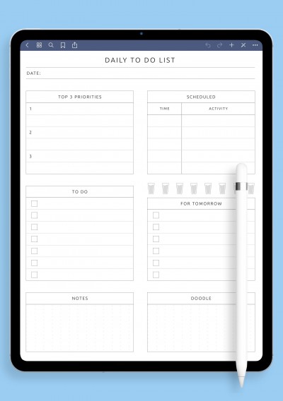 Scheduled Daily To Do List - Original Style for iPad