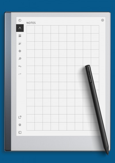 reMarkable Square Grid Wide Paper Template