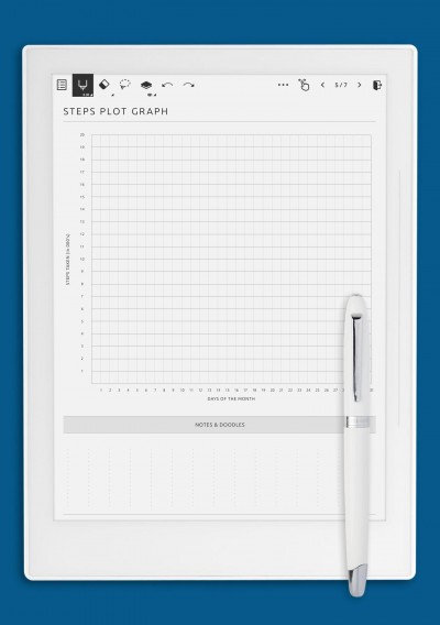 Supernote A5X Steps Plot Timetable Template