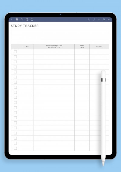 GoodNotes Study Tracker Template