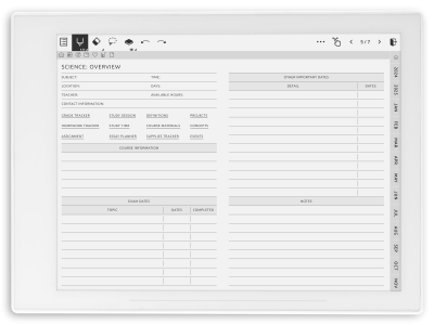 Download Student Planner PDF for Supernote A5 X & A6 X
