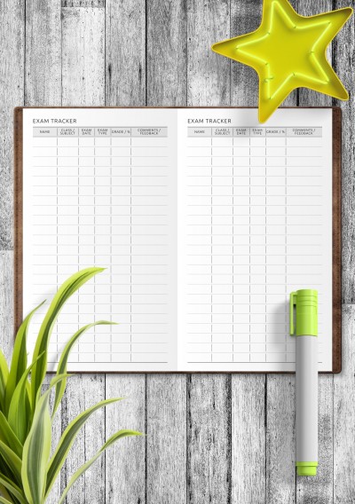 traveler's notebook exam tracker for teachers and tutors