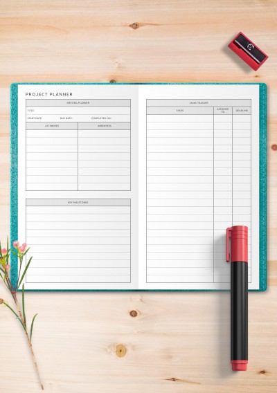 TN Two Page Project Planner Template