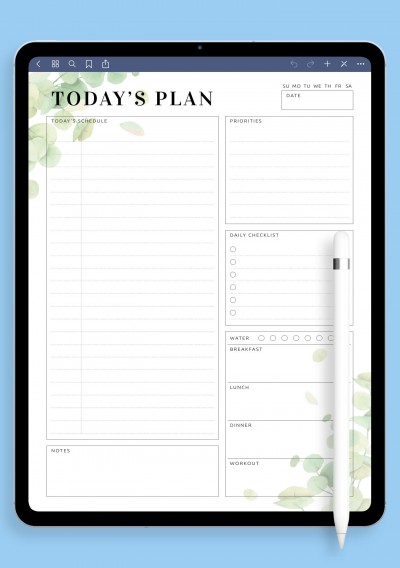 GoodNotes Undated Planner with Daily Checklist