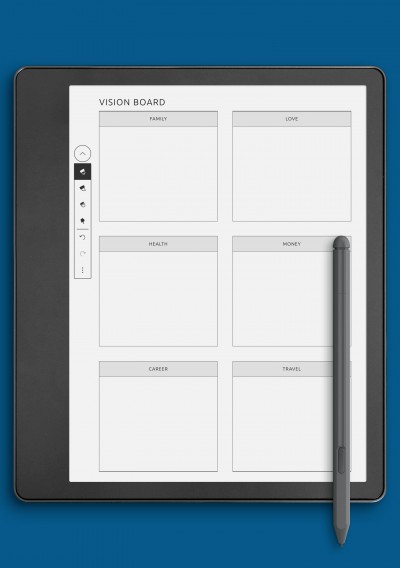 Vision Board Template for Kindle Scribe