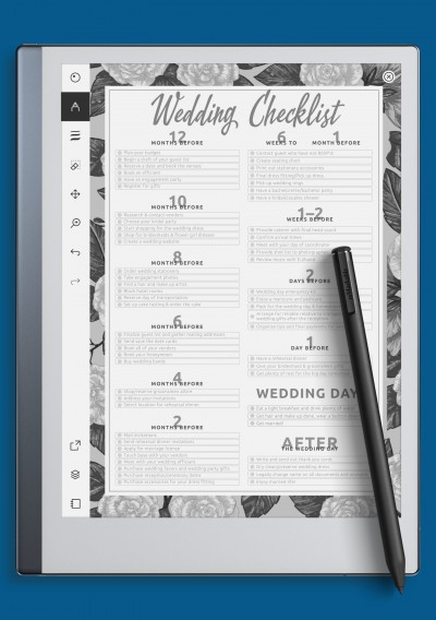 reMarkable Wedding Checklist Template