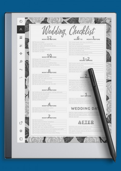 reMarkable Wedding Checklist