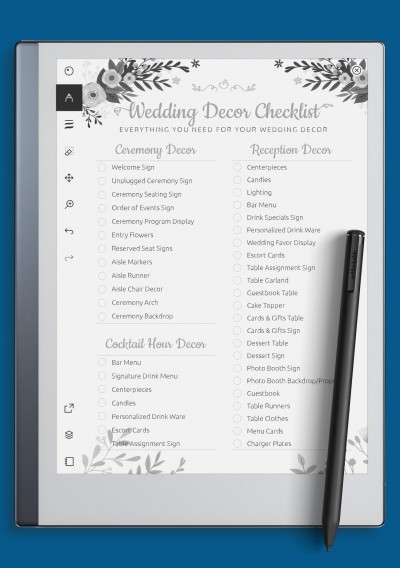 reMarkable Wedding Decor Checklist - Shabby Chic Style