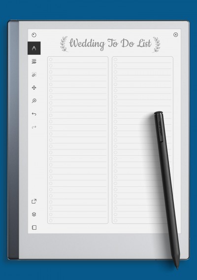 reMarkable Wedding To Do List - Elegance Style Template