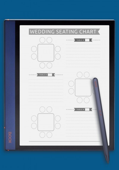 Wedding Seating Chart Template - Casual for BOOX Note