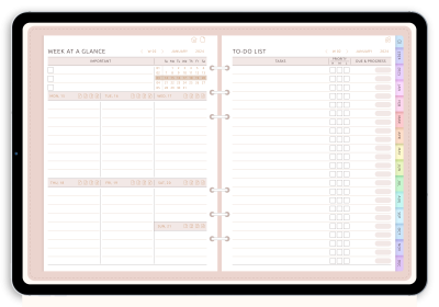 Download Weekly To-Do Digital Planner PDF for GoodNotes, iPad