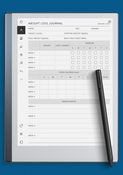 reMarkable Weight Loss Journal