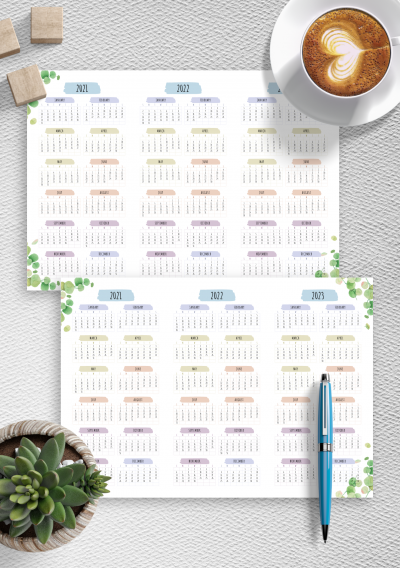 Printable 3 Year Calendar Calendar Templates - vrogue.co