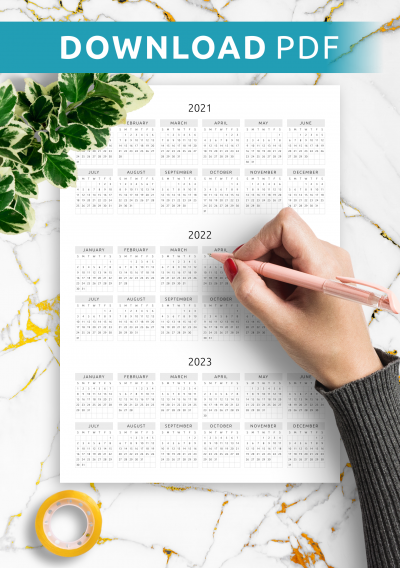 Printable 3 Year Calendar Calendar Templates - vrogue.co