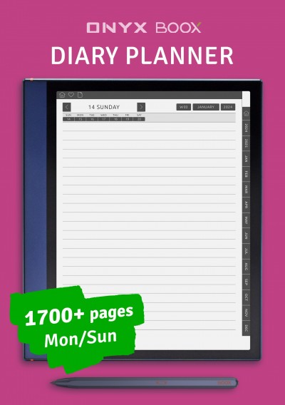 Download BOOX Note Air Diary Notebook - Printable PDF