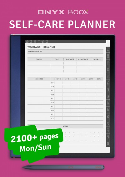 Download BOOX Note Air - Self-Care Planner - Printable PDF