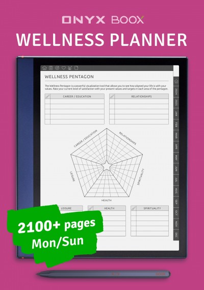 Download BOOX Note Air - Wellness Planner - Printable PDF